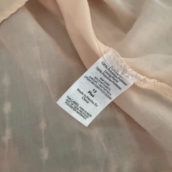 Wonder Nation Girls Apricot Metallic Mesh Puff Sleeve Zip Dress Size 12 Plus - Picture 8 of 14